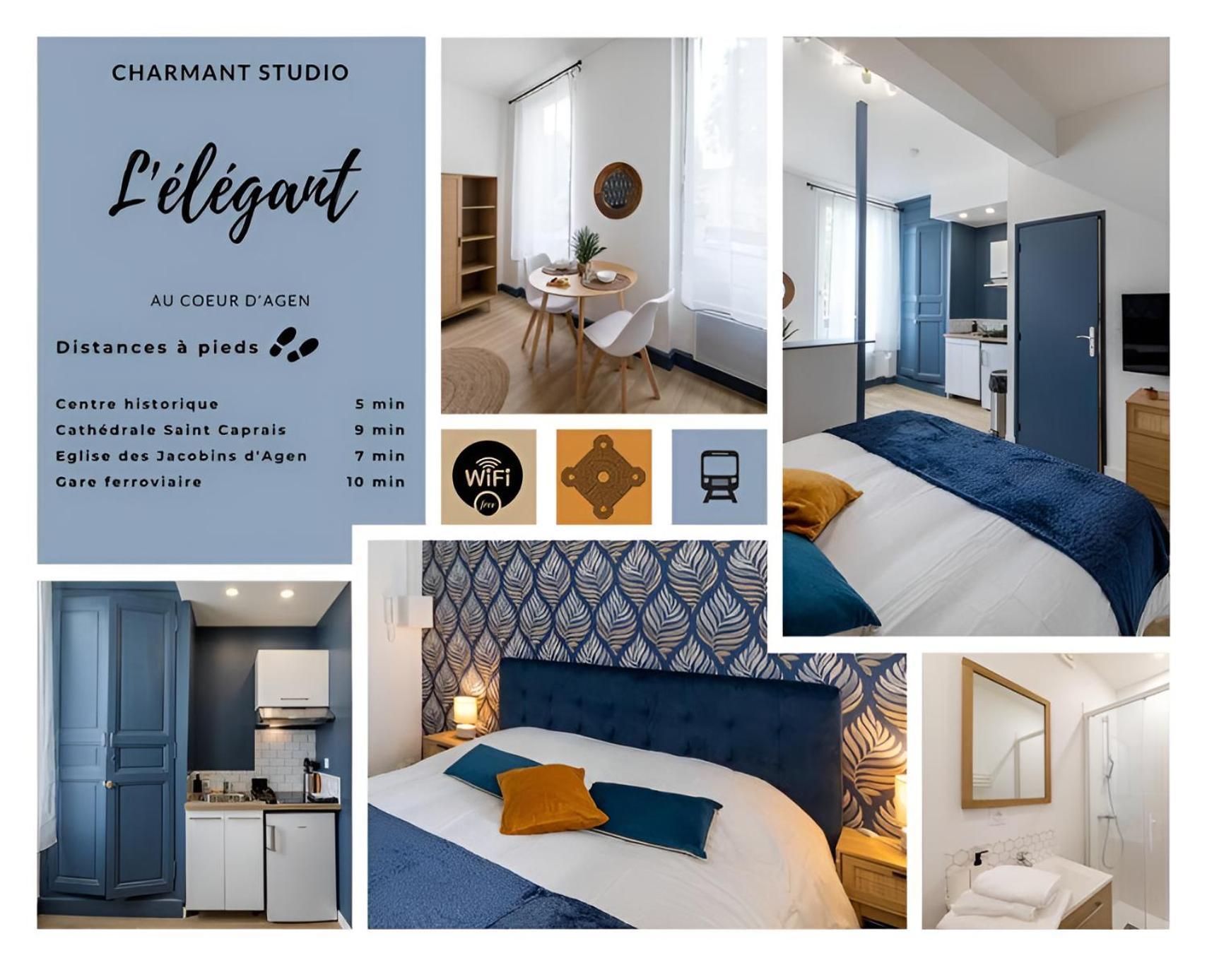 L'Elegant, Charmant Studio Hyper Centre Gare 800M Agen Exteriér fotografie